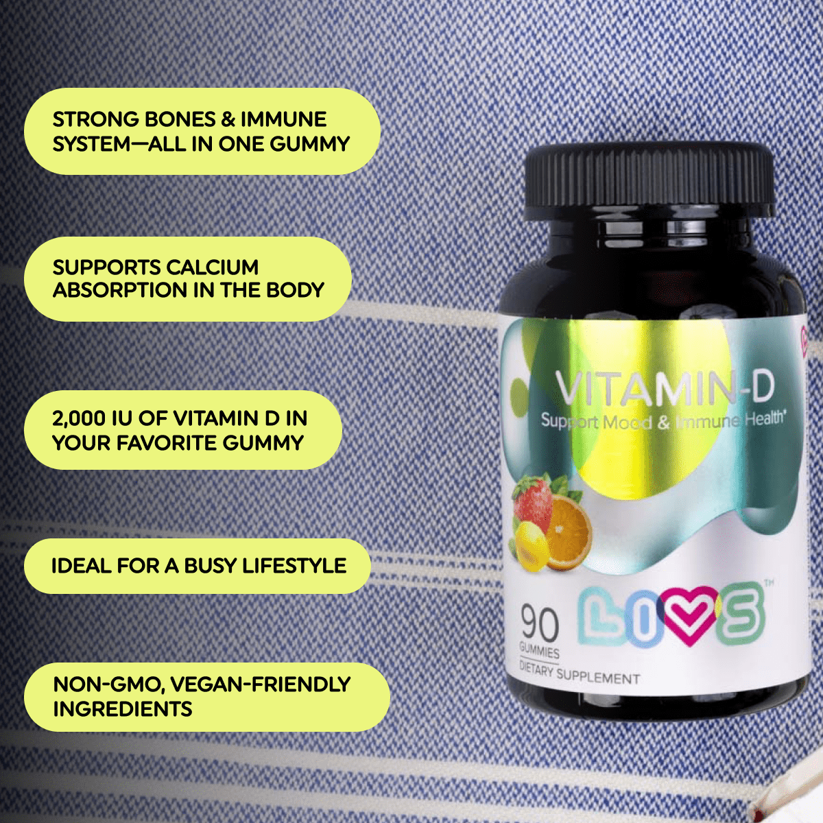 Vegan Vitamin D (2,000 IU) Gummies