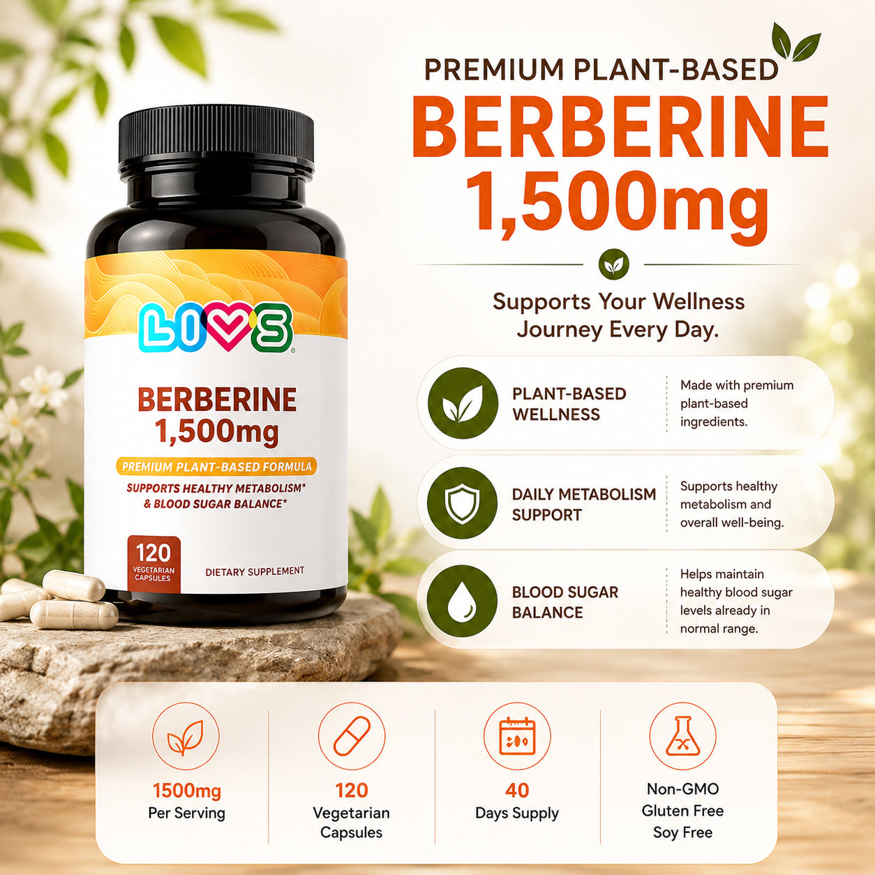 Berberine 1,500mg
