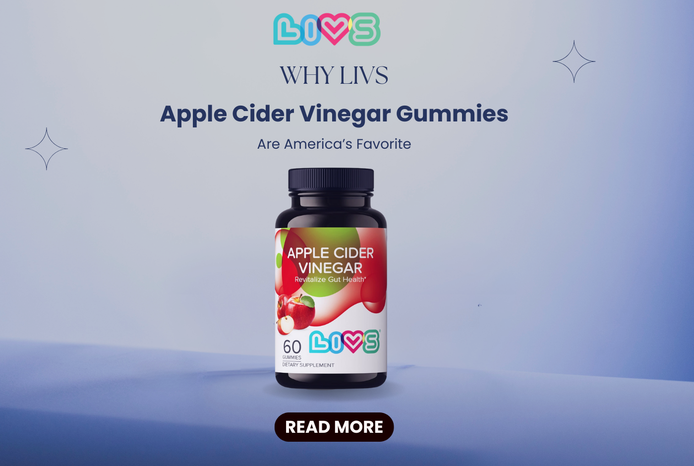 livs apple cider vinegar 60 gummies