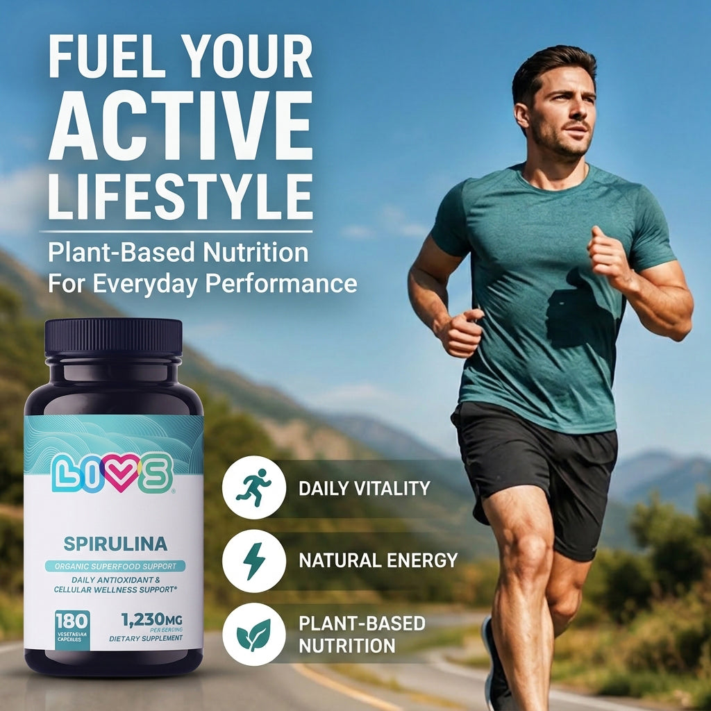 Fuel Your Active Lifestyle Organic spirulina capsules 