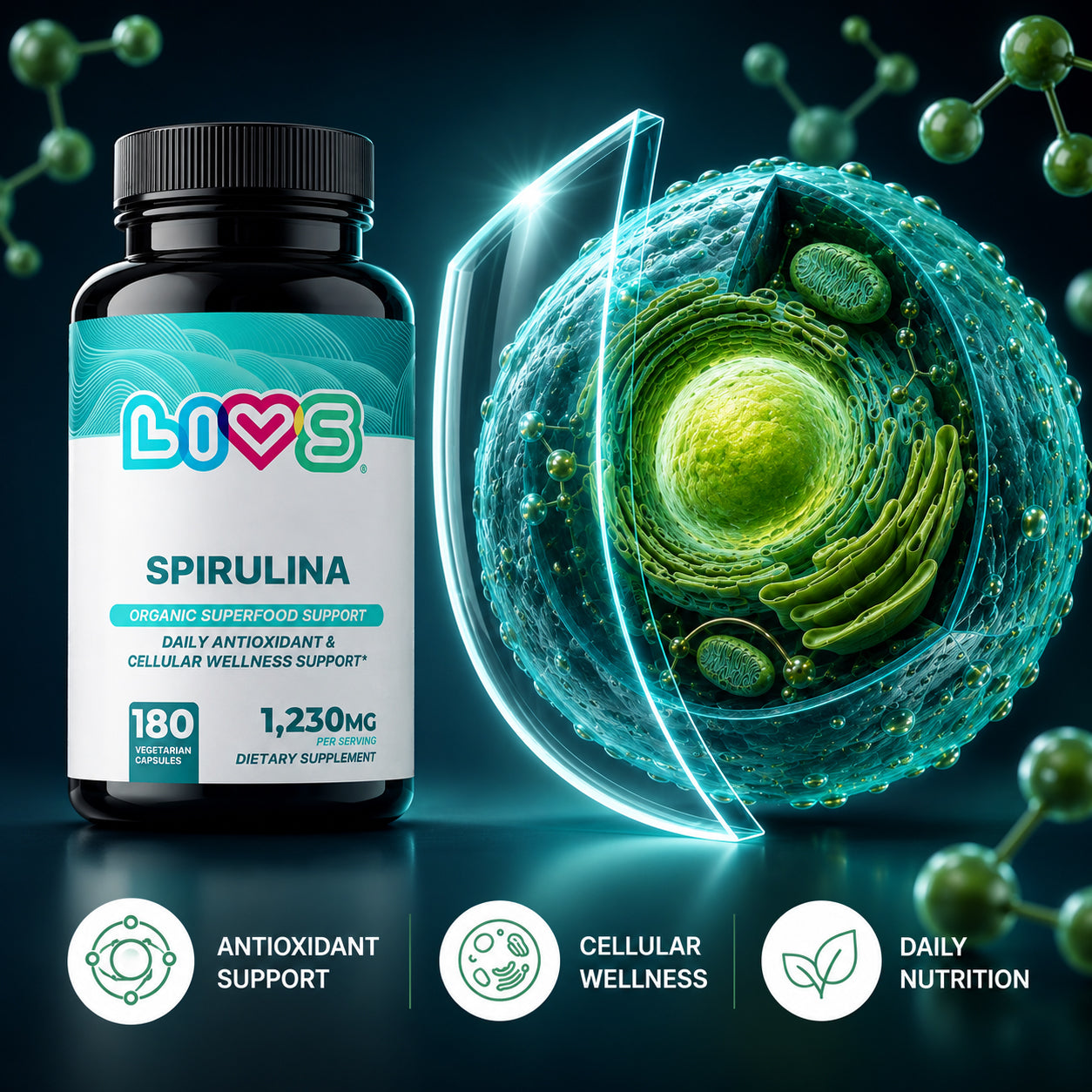 Organic Spirulina 1,230mg